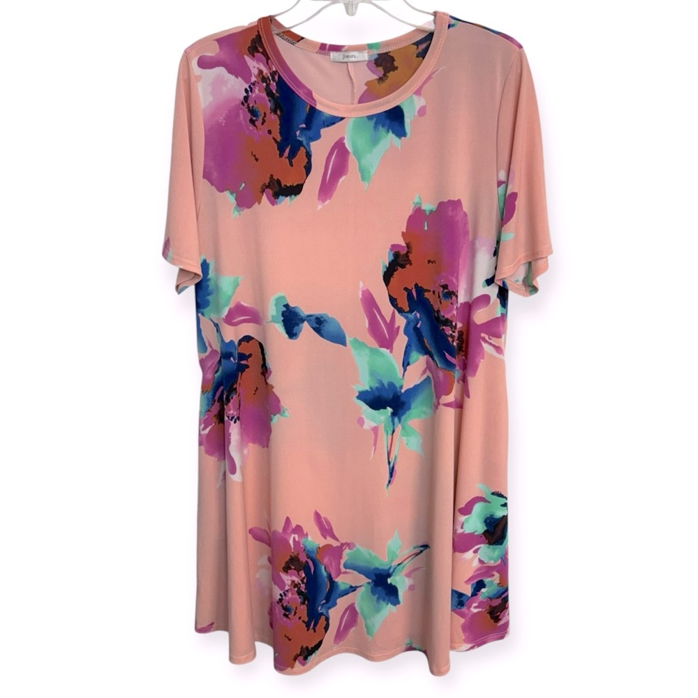 JODIFL Pink Floral Midi Dress Size L